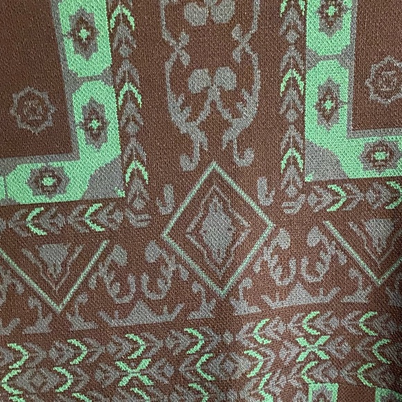 Eliza J. Petite XS Long Sleeve Multicolored Print Baby Doll Mini Dress - Picture 3 of 4